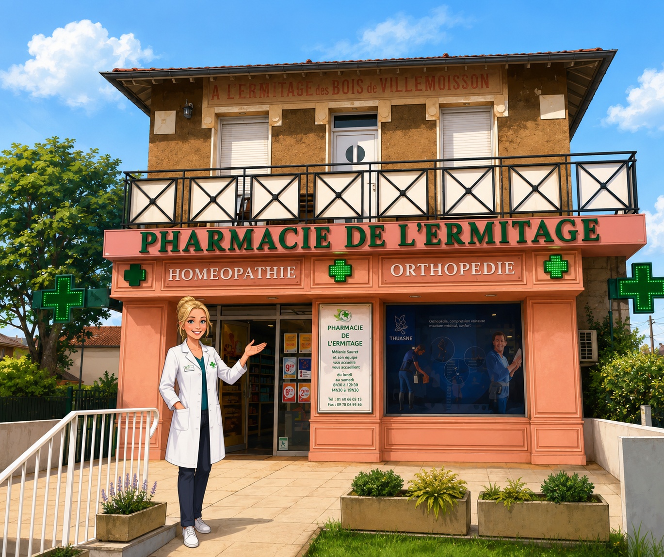 Façade Totum Pharmacie de l'Ermitage située à Villemoisson-sur-orge
